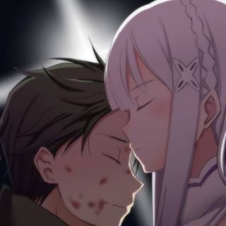 Subaru x Emilia wallpaper