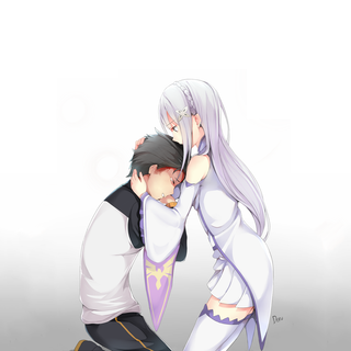 Subaru x Emilia wallpaper