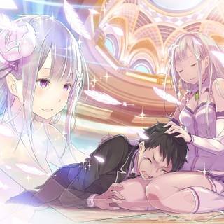 Subaru x Emilia wallpaper