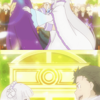 Subaru x Emilia wallpaper