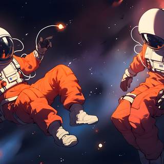 Aesthetic astronaut desktop wallpaper