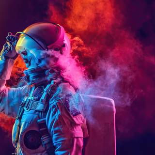 Aesthetic astronaut desktop wallpaper