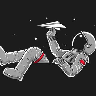 Aesthetic astronaut desktop wallpaper