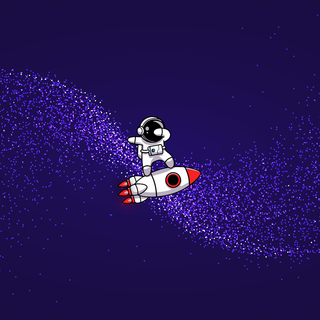 Aesthetic astronaut desktop wallpaper