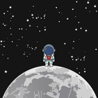 Aesthetic astronaut desktop wallpaper