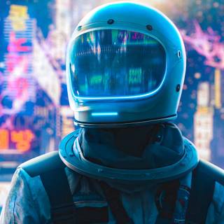 Aesthetic astronaut desktop wallpaper