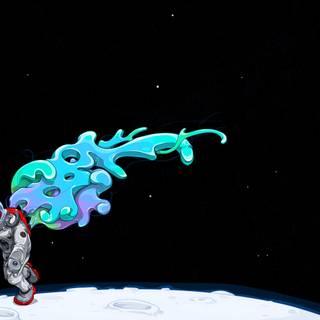 Aesthetic astronaut desktop wallpaper