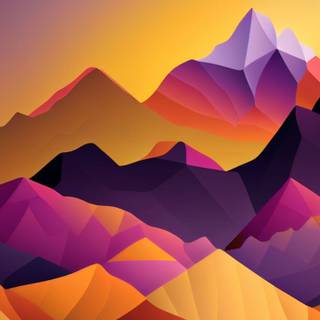 Minimalist retina iPad mountain wallpaper