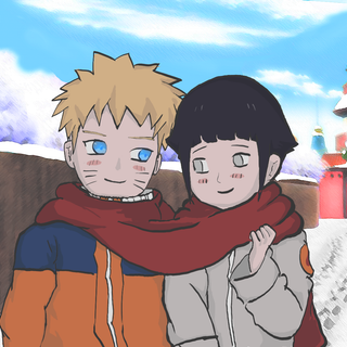 Kid Naruto and Hinata wallpaper