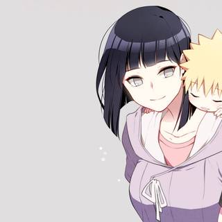 Kid Naruto and Hinata wallpaper