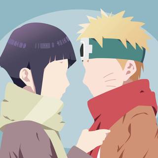 Kid Naruto and Hinata wallpaper