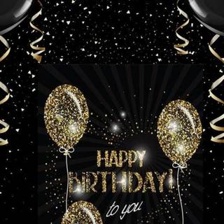 Gold birthday wallpaper