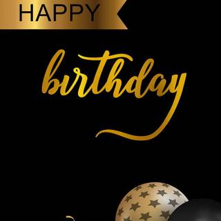 Gold birthday wallpaper
