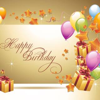 Gold birthday wallpaper