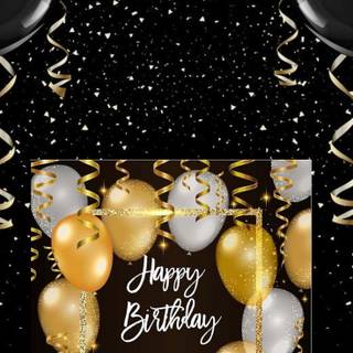 Gold birthday wallpaper