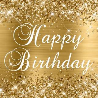 Gold birthday wallpaper