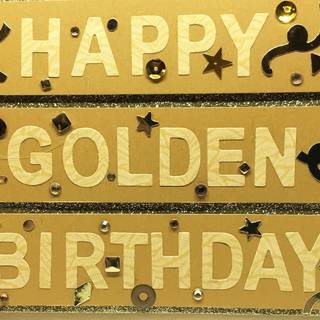 Gold birthday wallpaper