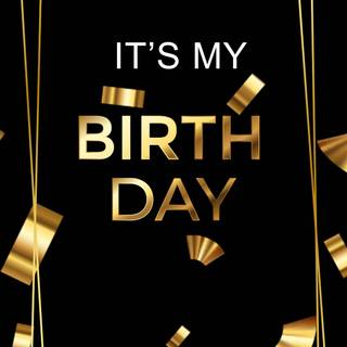 Gold birthday wallpaper