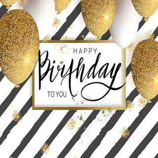 Gold birthday wallpaper