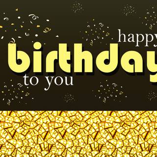 Gold birthday wallpaper
