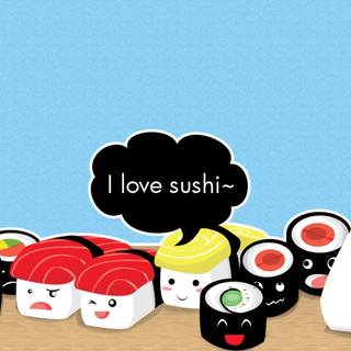 Sushi Kawaii wallpaper