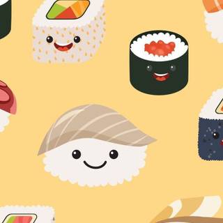Sushi Kawaii wallpaper