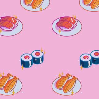 Sushi Kawaii wallpaper