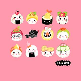 Sushi Kawaii wallpaper