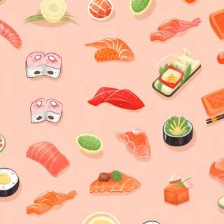 Sushi Kawaii wallpaper