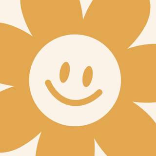 Smiley faces and flowers wallpaper