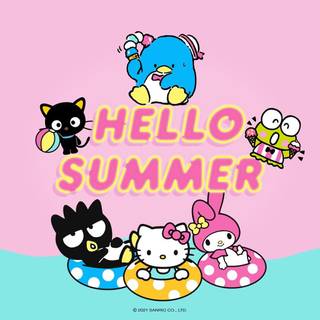Hello Kitty Friends summer wallpaper