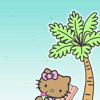 Hello Kitty Friends summer wallpaper