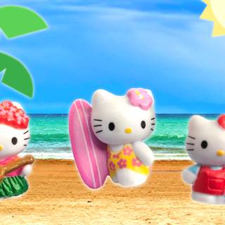 Hello Kitty Friends summer wallpaper