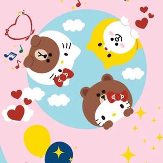 Hello Kitty Friends summer wallpaper