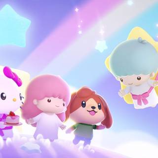 Hello Kitty Friends summer wallpaper