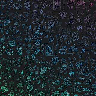 Neon doodle wallpaper