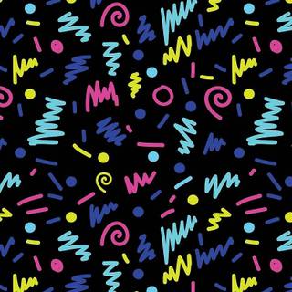 Neon doodle wallpaper