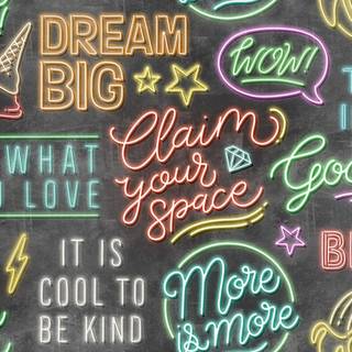 Neon doodle wallpaper