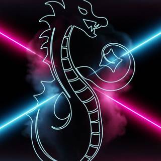 Neon doodle wallpaper