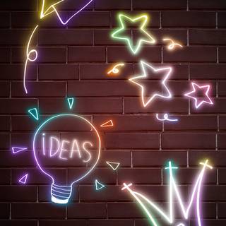 Neon doodle wallpaper