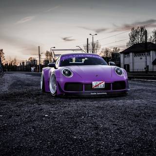 Purple 4k car wallpaper