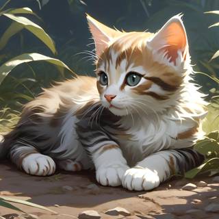 Cat 4k art wallpaper