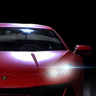 Red car phone 4k wallpaper