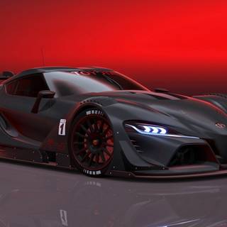 Red and black car 4k wallpaper