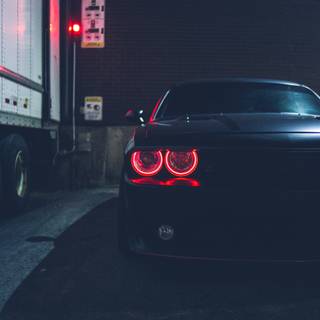 Red and black car 4k wallpaper