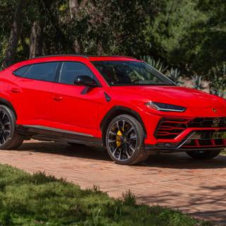 Red and black car 4k wallpaper