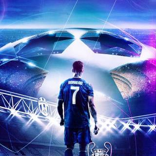 Cristiano Ronaldo Champions League trophy wallpaper