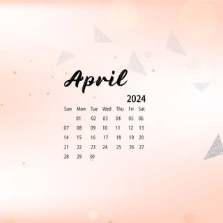 April 2024 calendar wallpaper