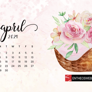 April 2024 calendar wallpaper