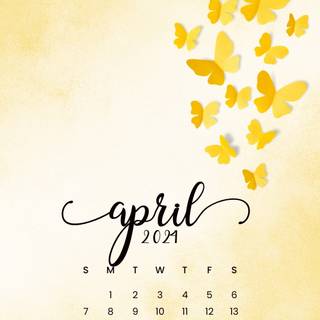 April 2024 calendar wallpaper